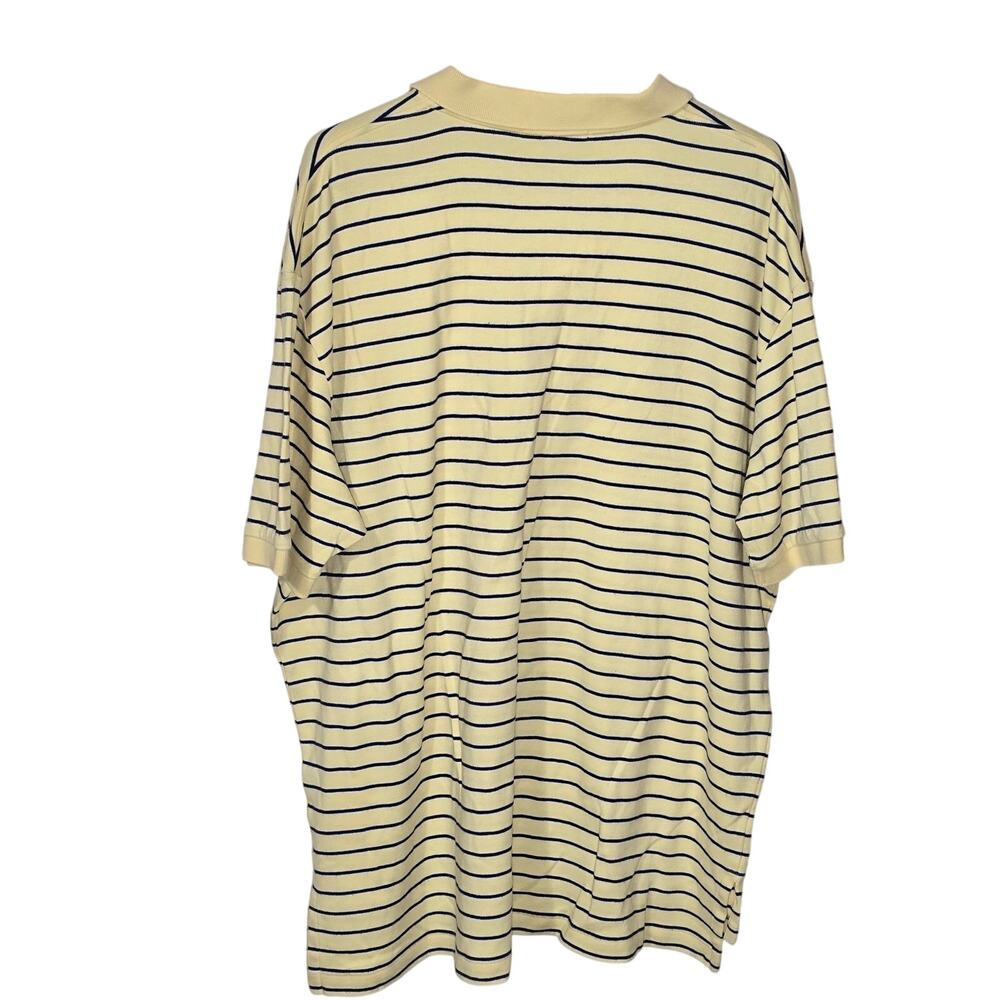 Polo Ralph Lauren Yellow with Navy Stripes Blue Polo Pony Short Sleeve 2XL - Picture 3 of 6